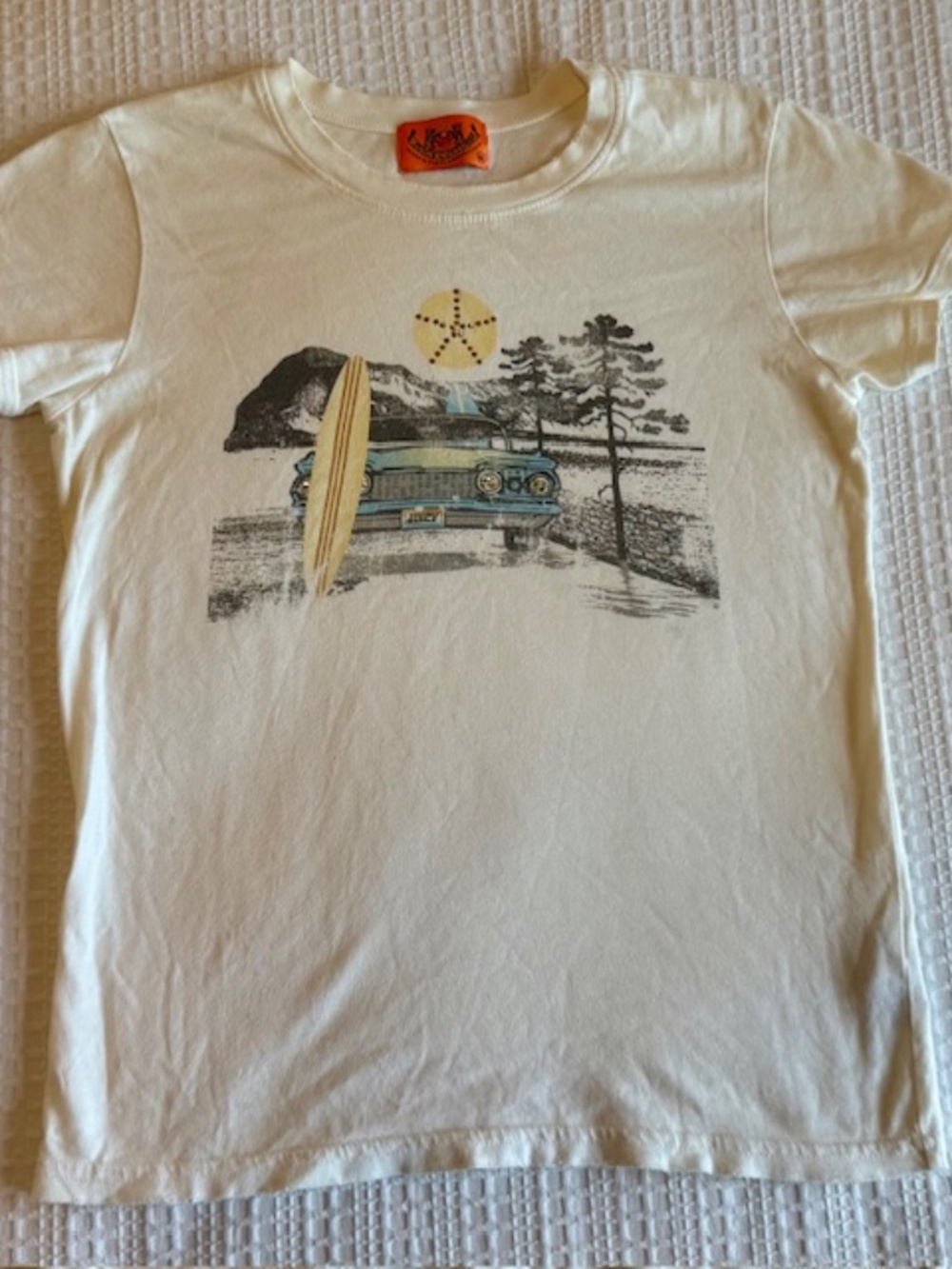 Juicy Couture Surf Car Graphic T-Shirt Size Small